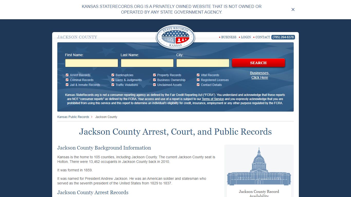 Jackson County Arrest, Court, and Public Records